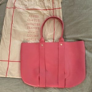 Clare V Pink Leather Trop Tote